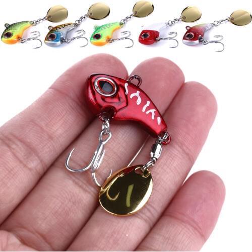 HENGJIA Metal Mini VIB With Spoon Fishing Lure 9g 14g 16g 2.5/3/3.5cm Wobbler Crankbait Pesca Fishing Tackle