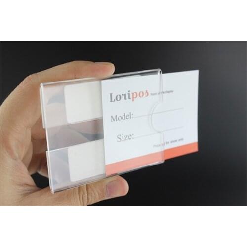 7.5*5.5cm 20 Pcs Thickness 2mm Adhesive Wall Shelf Sign Cover Frame Acrylic Lable Holder Price Tag Name Card Label Frame