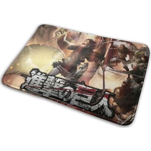 Shingeki No Kyojin Poster Mat Rug Carpet Anti-Slip Bedroom Entrance Door Mat Shingeki No Kyojin Attack On Titan Snk Aot Eren