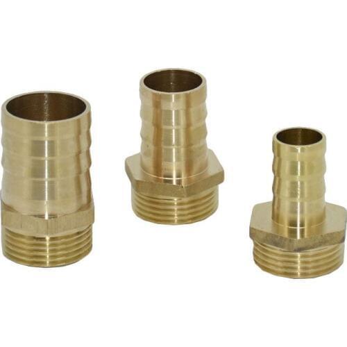 Brass Pipe Fitting Male Thread G1" to 16mm 19mm 25mm 32mm Hose Barb Connector 3/4 1" hose copper connector garden 8pcs