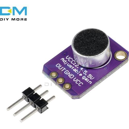 MAX4466 GY-MAX4466 Electret Microphone Amplifier Module Adjustable Gain OUT GND VCC Amplifier Board For Arduino DC 2.4-5V
