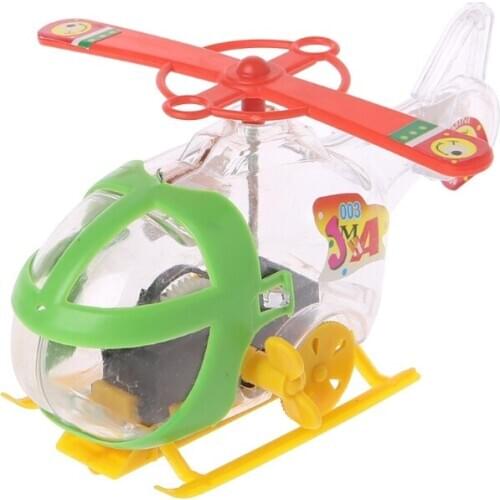 Mini Helicopter Aircraft Clockwork Winding Drones Kids Toy Birthday Party Gift
