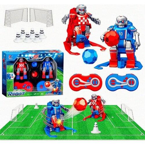 Mini Remote Control Robot Soccer Football Smart Robot 2 Pack Interactive Toy Easy to Use Multifunction RC Robot Toys for Kids