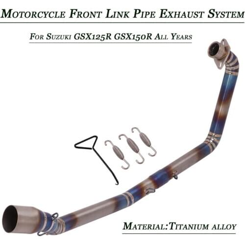 Motorcycle 51mm Front Link Pipe Titanium alloy Exhaust System Refit Lossless installation Silp on for Suzuki GSX125R GSX150R