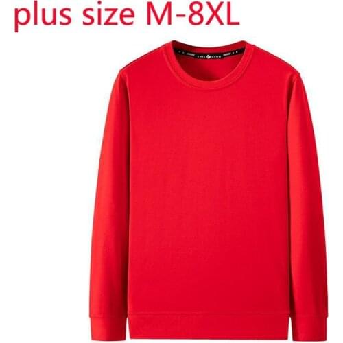New Arrival Fashion O-neck Spring And Autumn High Quality Sportswear Men Pullover Extra Large Plus Size M-2XL3XL4XL5XL6XL7XL8XL
