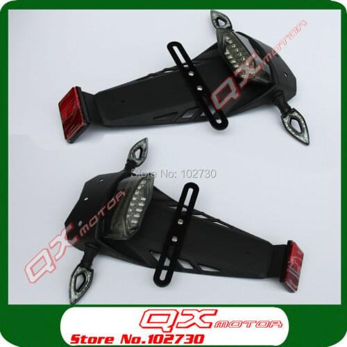NEW Off road Motorcycle Dirt Bike Tail Light Registration Plate Holder with Turn Signal Light Rear Fender sets Free shipping