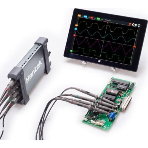 Hantek Official 6254BD 4 Channels 250Mhz Bandwidth Osiclloscope Digital USB PC Portable Osciloscopio With 25Mhz Signal Generator