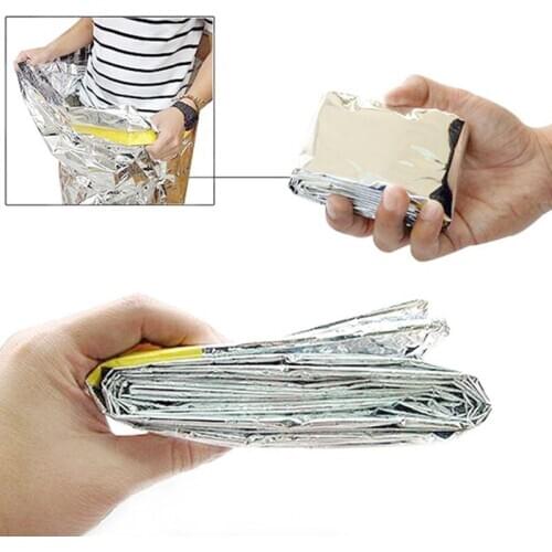 Outdoor Useful Waterproof Emergency Blankets Sleeping Survival Reflective Bag Camping Cycling Accessories