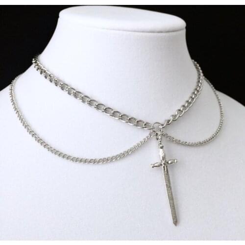 Gothic Sword Choker,Sword Necklace, Gothic Choker, Witchy Jewelry, Grunge Jewelry, Sword Pendant, Gothic Jewelry
