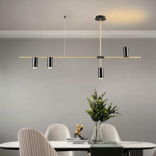 Led Pendant Lamp Lights Kitchen Island Dining Room Shop Bar Counter Decoration Cylinder Pipe Hanging Lamps