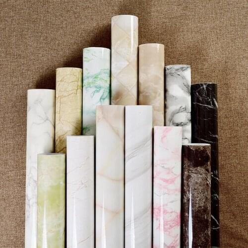 PVC Self-Adhesive Waterpoof Wallpaper DIY Contact Paper Wall Stickers Living Room Background Kitchen Cabinet Restorative