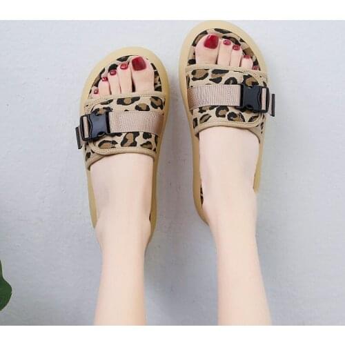Women Sandals Summer Ladies Open Toe Beach Shoes Rhinestone Flat Fish Mouth Buckle Roman Sandals Women Sandals 2021 Mar