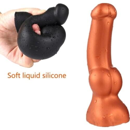 Super soft big butt plug silicone plug anal dilatation vaginal anal prostate massage erotic anal sex toys men and women have sex