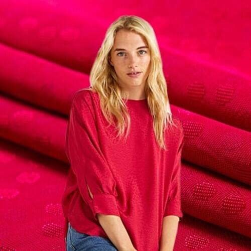 Custom fashion brand jacquard soft drape exquisite jacquard fabric dress skirt top fabric 225g / M