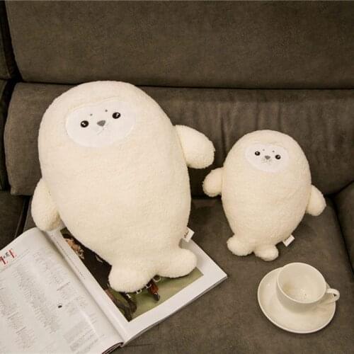 Seal With House Soft Plush Stuffed Plush Cushion Pillows Sea Animal Fish Toys for New year Gift Girl Kids Dolls Sofa Christmas