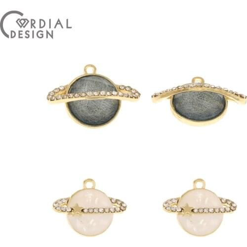 Cordial Design 50Pcs Jewelry Accessories/Earrings Pendants/Planet Shape/Cutting Surface Effect/Jewelry Findings Components/DIY