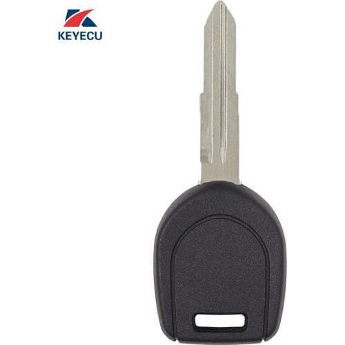 KEYECU Uncut Left Blade Replacement Transponder Ignition Car Key for Mitsubishi Diamante Montero 2000-2004 4D61 Chip Inside