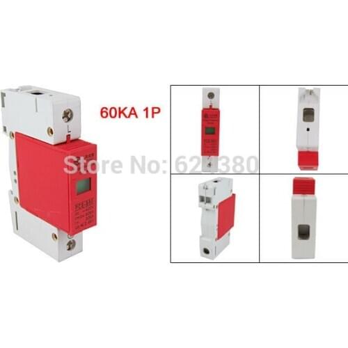 1P 1 Pole House Power Security Surge Protector Protection Lightning Arrester Device 60KA 420V AC Discount PCS-B60