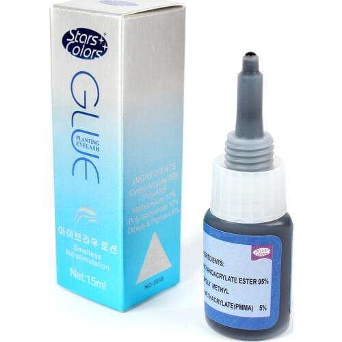 10Pcs 15ml Fast Dry Individual Eyelash Glue False Eyelash Extension Glue Adhesive No Simulation Long Lasting 30days
