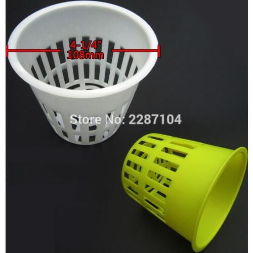 10pcs Heavy Duty Yellow White Mesh Pot Net Basket Flower Plant Vegetable Tomato Melon Pepper Grow Clone Cloning Hydroponic 4inch