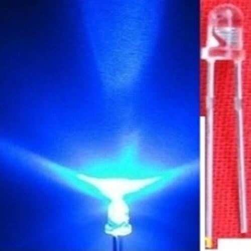 100PCS Super highlight F3 white hair blue 3mm led bead indicator light white hair blue light