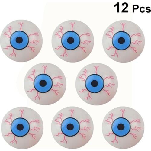 12 Pcs Horror Eye Balls Halloween Party Horror Bloody Fake Eyeballs Simulation Eyeballs Halloween Dancing Party Prop