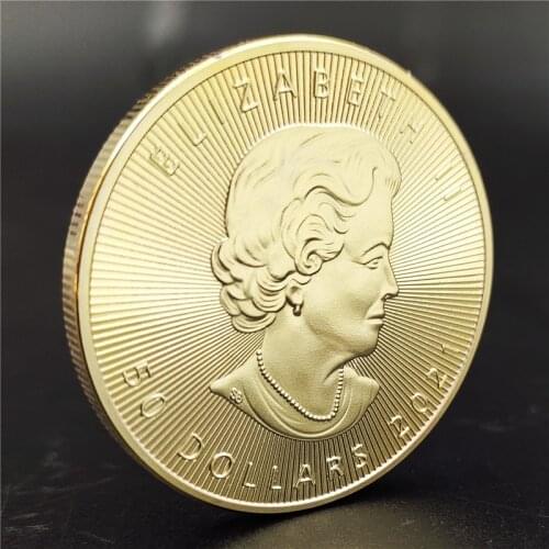 2021 Maple Leaf Gold Coin Commonwealth Queens Coin Commemorative Coin Badge Gift Souvenir Coins