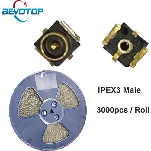 3000~5000pcs/pack uFL u.FL IPX IPEX3 Male Plug PCB Soldering Panel Base, 3rd Generation IPEX-3 PCB RF Wire Connector