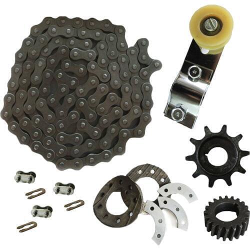 415 Chain&Chain Tensioner&Drive Sprocket Fits 49/66/80cc Motorized Bicycle