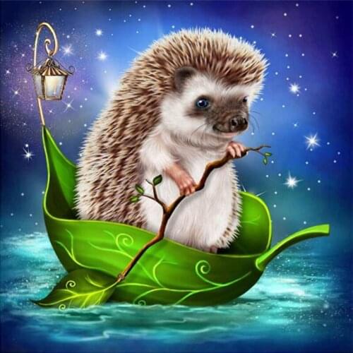Diamond Embroidery Hedgehog 5D DIY Diamond Painting Animal Cross Stitch Full Drilling Picture Of Rhinestones Handmade Gift