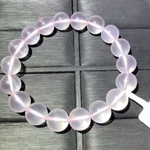 Baceda Natural Starshine Pink Rose Quartz Stone Bracelet With Gift Box