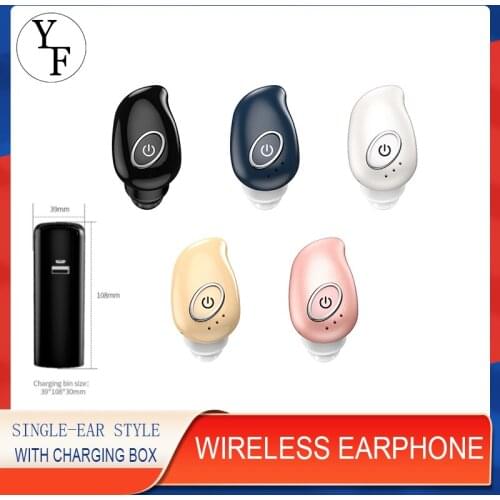 Mini Wireless Earphone Bluetooth-compatible Handsfree With Micropone Stereo Sport Single-ear Earbuds Headphone For Smart Phone