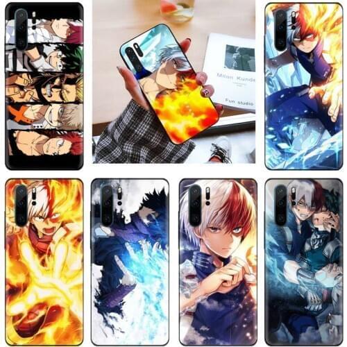Todoroki Boku no hero academia Anime Phone Case For Huawei P9 P10 P20 P30 Pro Lite smart Mate 10 Lite 20 Y5 Y6 Y7 2018 2019