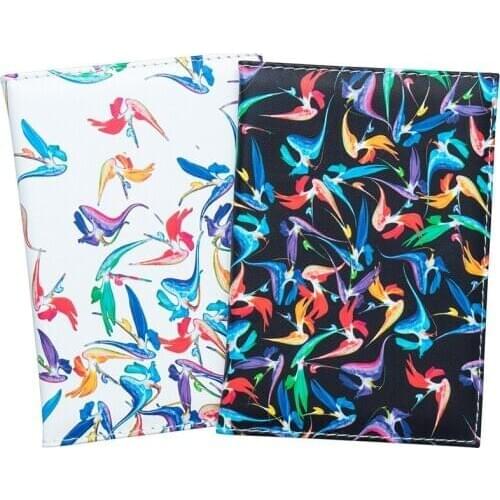 Zoukane Striped Birds Pterosaur Color Lines Passport Cover Case Card Holder Travel Accessories Colorful Passport Wallet ZSPC24