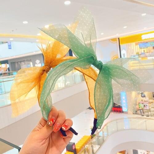 2021 Children Cute Colors Dot Bow Hairbands Headwears Baby Girls Lovely Broadside Hair Hoop Headbands Kids Hair Accessories