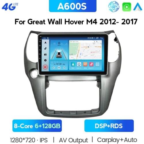 DSP Carplay Android 10 Gps Radio Recorder For GWM Great Wall M4 2012-2016 Haval Hover H1 2017 Stereo 6GB RAM + 128GB ROM LHD RHD