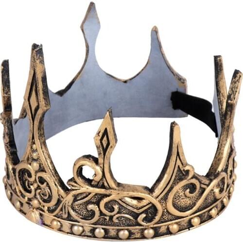 Royal Medieval Crown Headband PU Foam Crown MenS Soft PU Foam 3D Soft Medieval King Crown Headdress Party Decoration