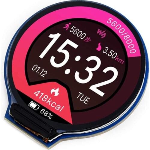 1.28Inch Round Display LCD Screen Module GC9A01 SPI Communication RGB 65K Color Support Raspberry