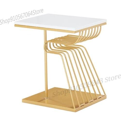 A Few Marbles On The Side Of The Sofa Simple Modern Italian Creative Light Luxury Nordic C-type Bedside Table Mobile Designer