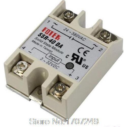 2014 New High Quality 40A/250V SSR White Solid State Relay Controller 3-32V DC 24-380V AC Gofuly My Free shipping