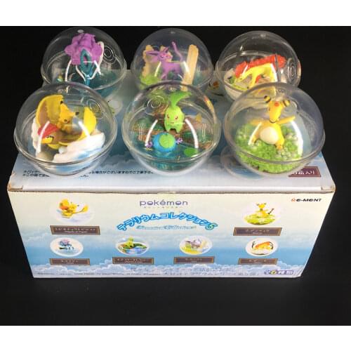 Pokemon Blind Box Transparent Elf Ball Scene 2 Suicune Pikachu Pidgeotto Espeon Transparent Elf Doll Scenes Toys Gift