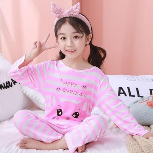 Boys Cartoon Pijamas Children Pajamas 2-14Y Kids Clothing set New Sale Autumn&Winter Baby Sleepwears Suits Lovely Girls Pyjamas