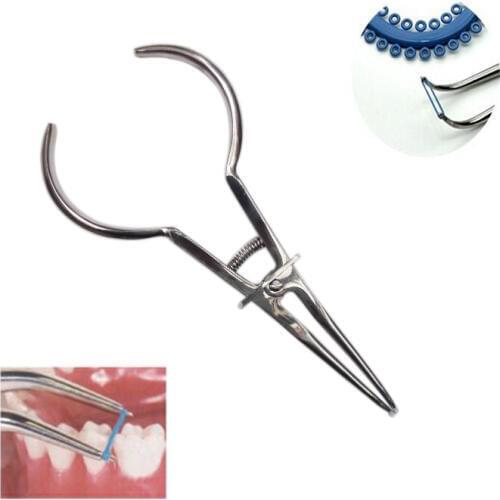 Dental Orthodontics Elastic Ligature Ties Forceps Separators Circle Pliers Dentist Surgical Split Ring Placing Forceps