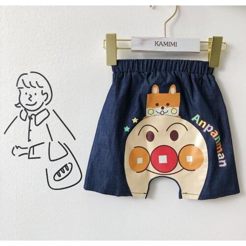 Tonytaobaby Summer New Baby Children Print Big Butt Denim Neutral Children