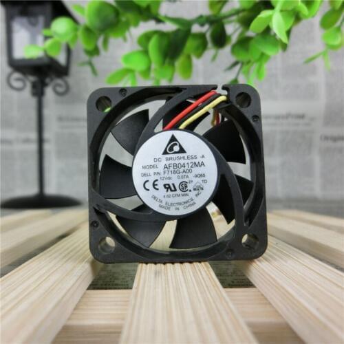 Delta Electronics AFB0412MA P/N:F718G-A00 -9Q65 DC 12V 0.07A 40x40x10mm 3-wire Server Cooling Fan