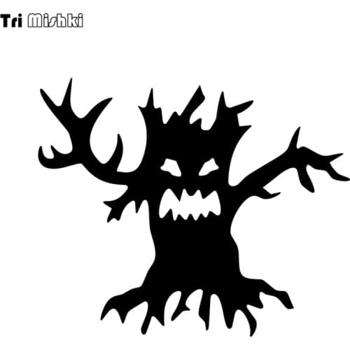 Tri mishki HZX1371 Evil tree car sticker Vinyl Decals Waterproof sticker on Car Body Rear Window