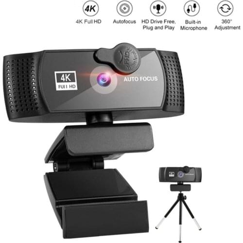 Webcam 4K autofocus HD computer video conference live broadcast USBPC computer USB connection 2K full HD 1080P with microphone