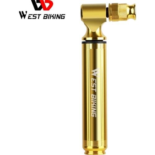 WEST BIKING 160Psi High Pressure Cycling Hand Pump Tire Inflator Bike Accessories Aluminum Alloy Portable Mini Bicycle Air Pump