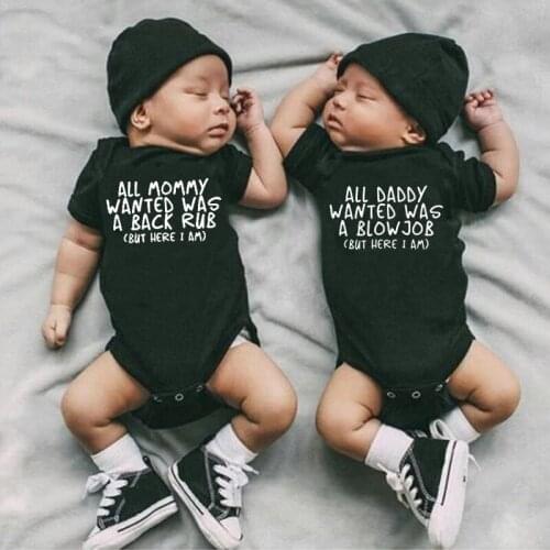 All Mommy Daddy Wanted Was a Back Rub Baby Boy Girl Romper Cotton Soft Newborn Short Sleeve Summer Jumpsuit Baby Outfit Bornsuit