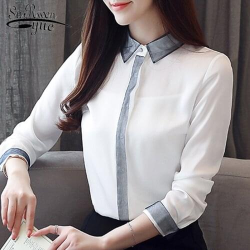 Women Tops And Blouse Long Sleeve Chiffon Blouse Shirt Fashion Women Blouse 2021 Office Ladies Top Female Blusa Feminina 0789 30